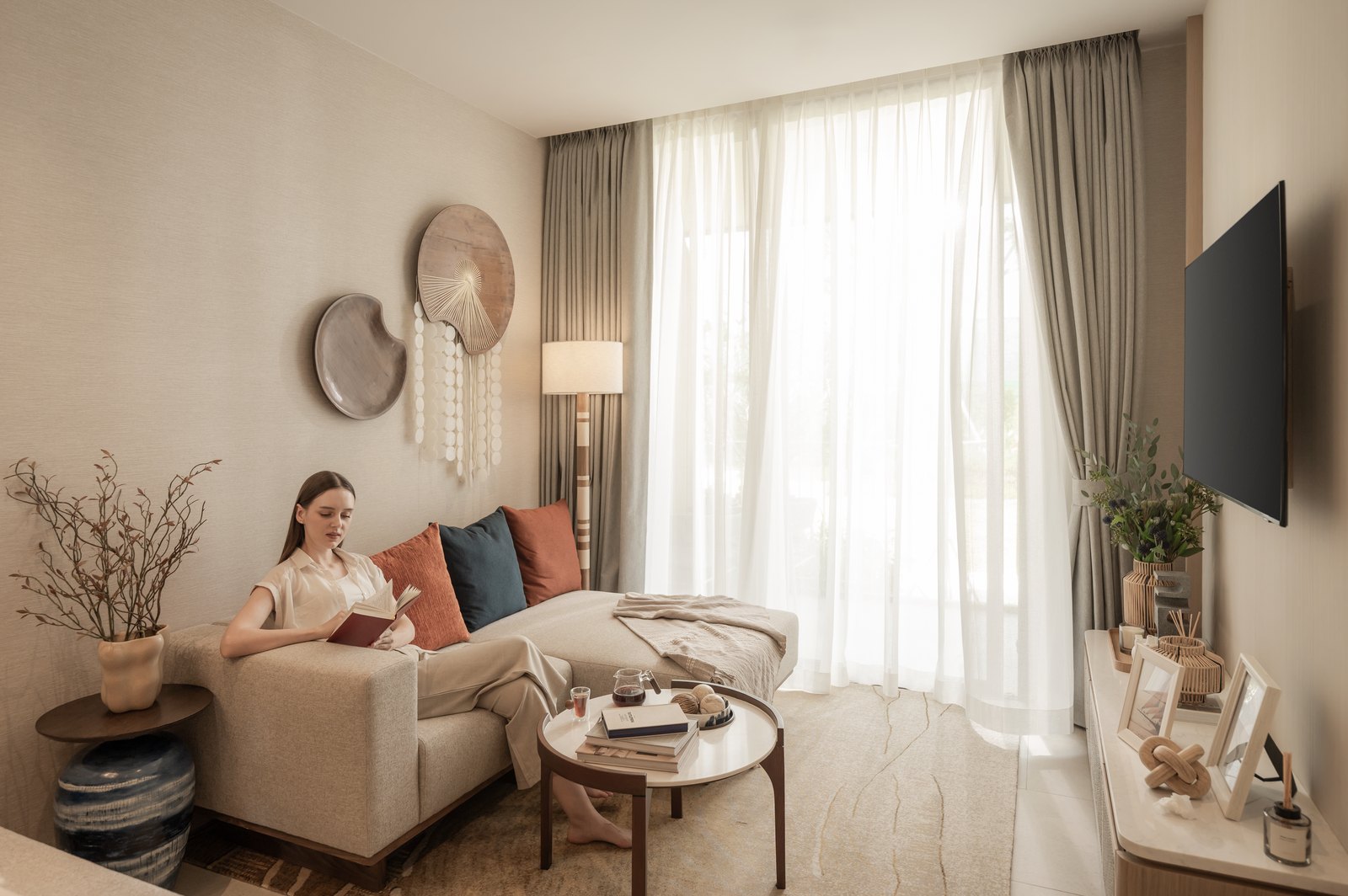 One-bedroom apartment: living room