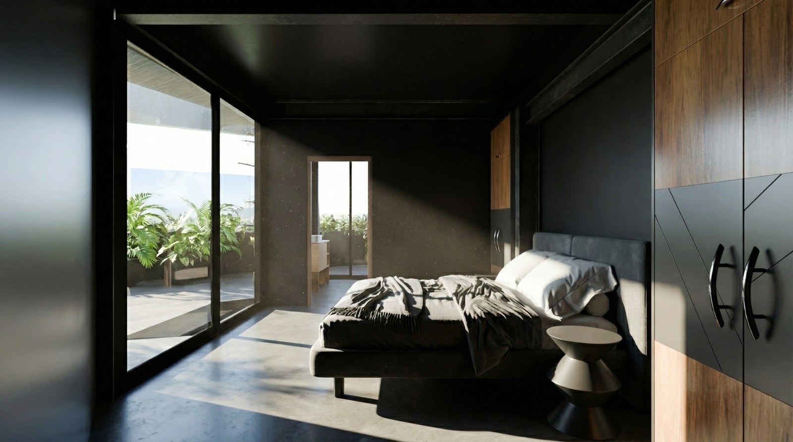 Bedroom opening onto its own terrace