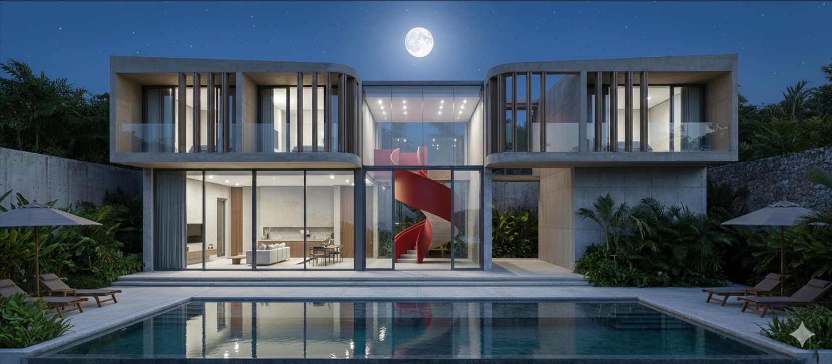 Villa with covered terrace and private pool