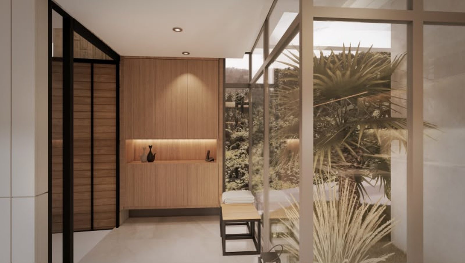Entrance foyer opening to the garden