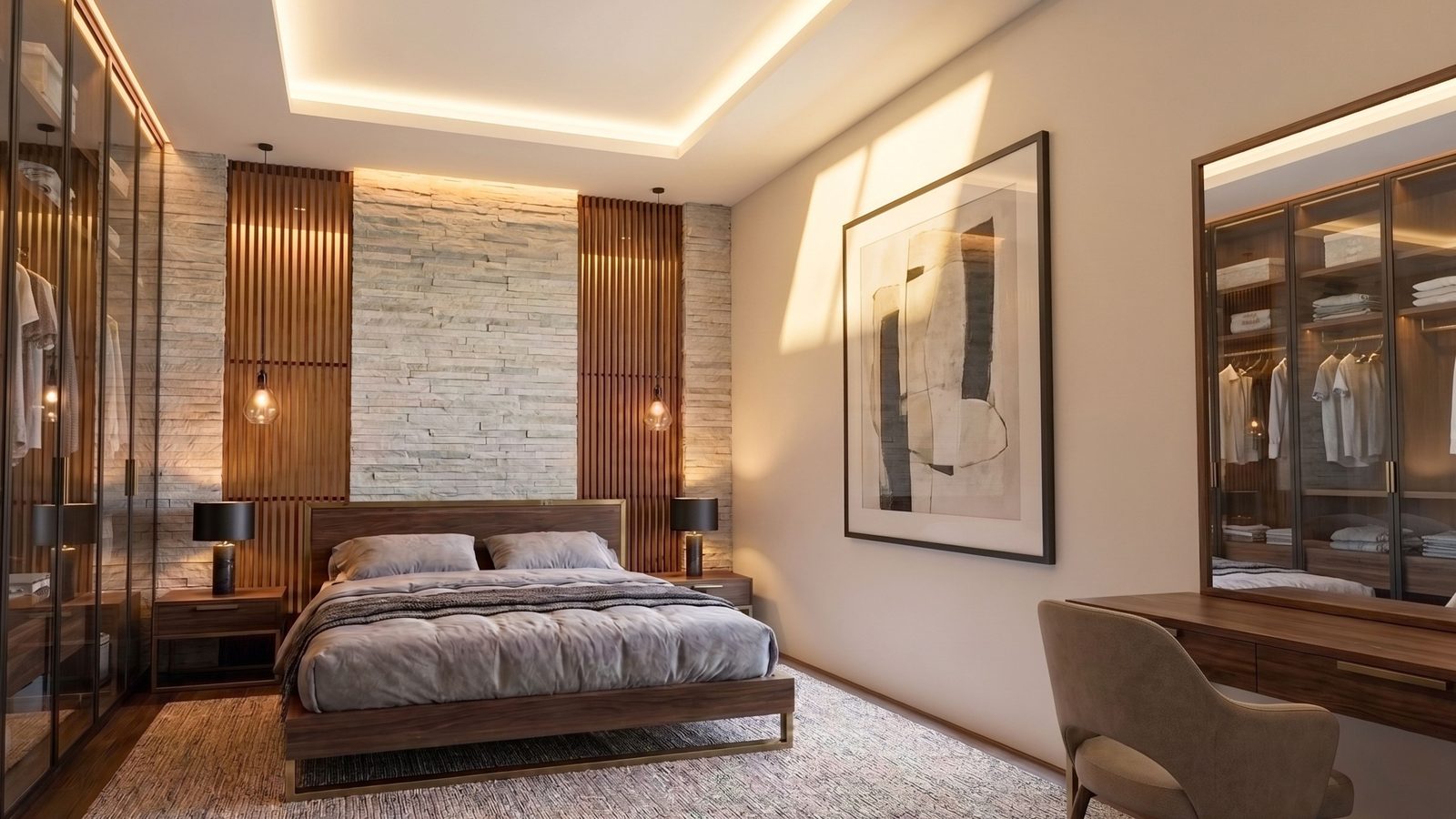 The second bedroom and walk-in closet