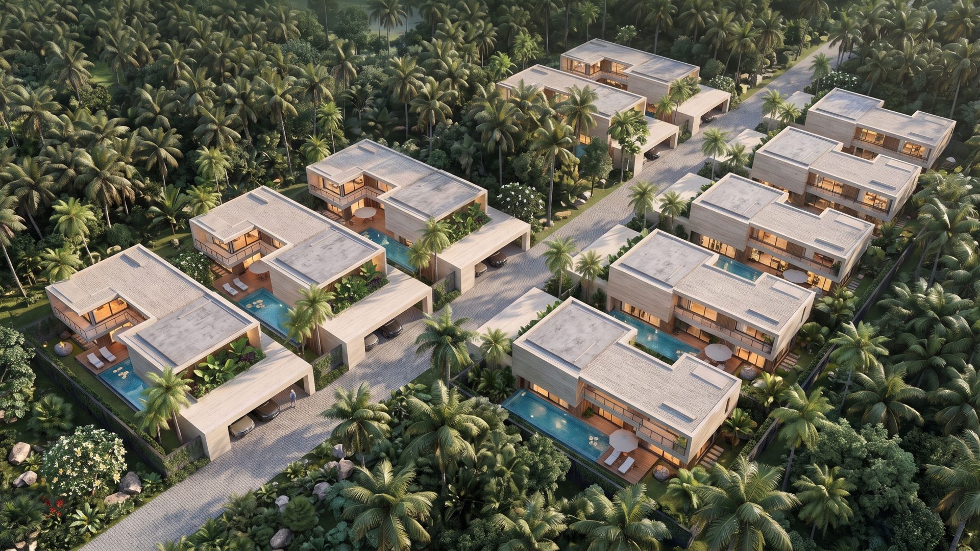 Type A villa, pool side