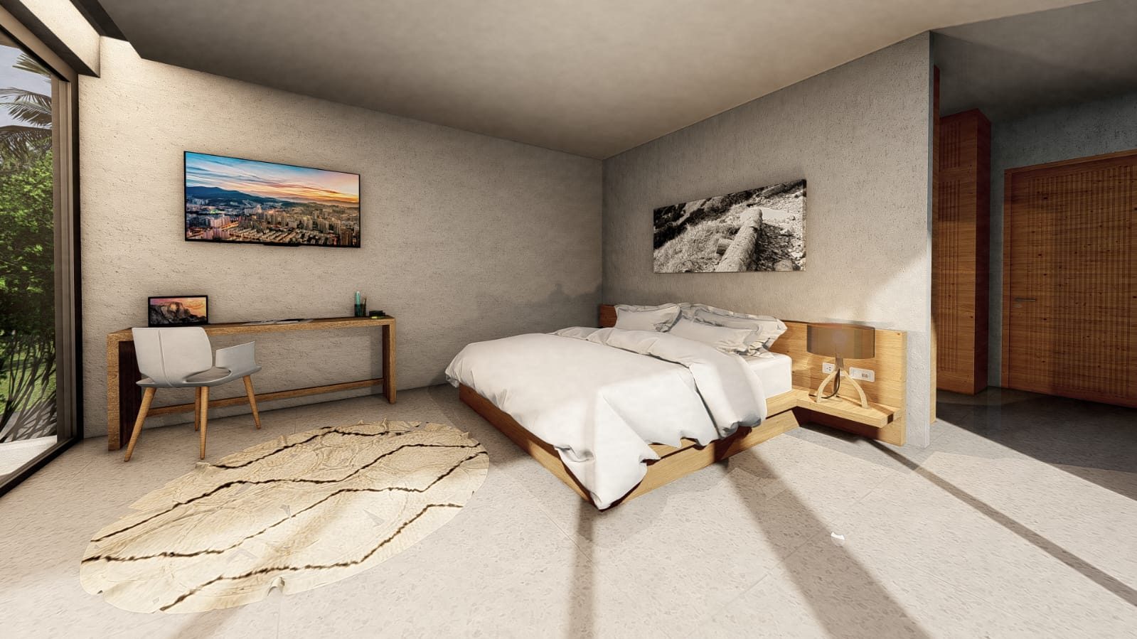 Design render: a bedroom