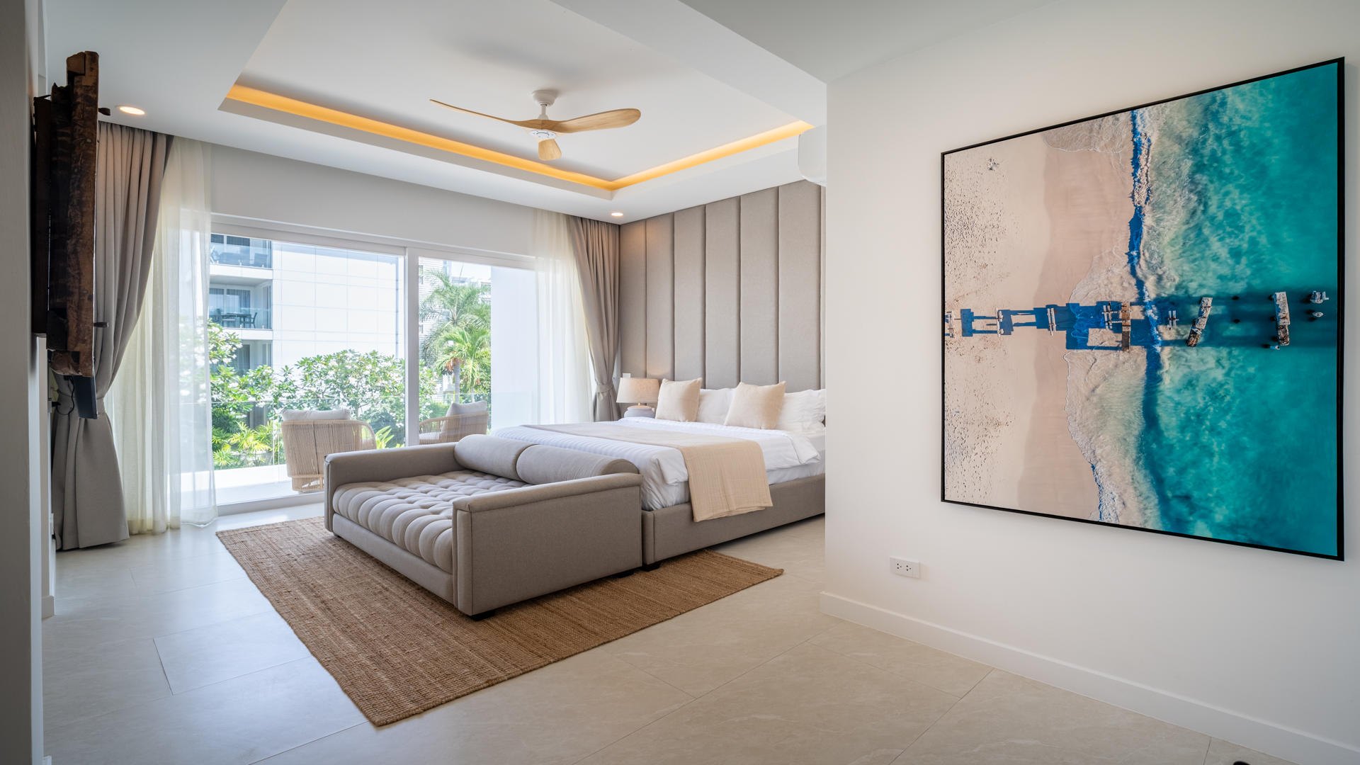 Master bedroom at the front of the upper floor