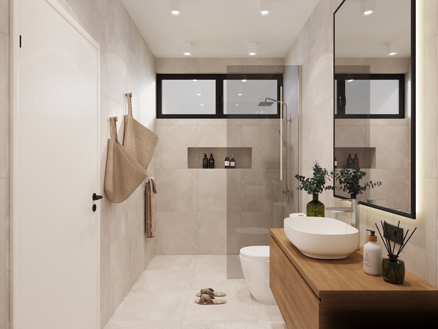 En-suite bathroom with a walk-in shower