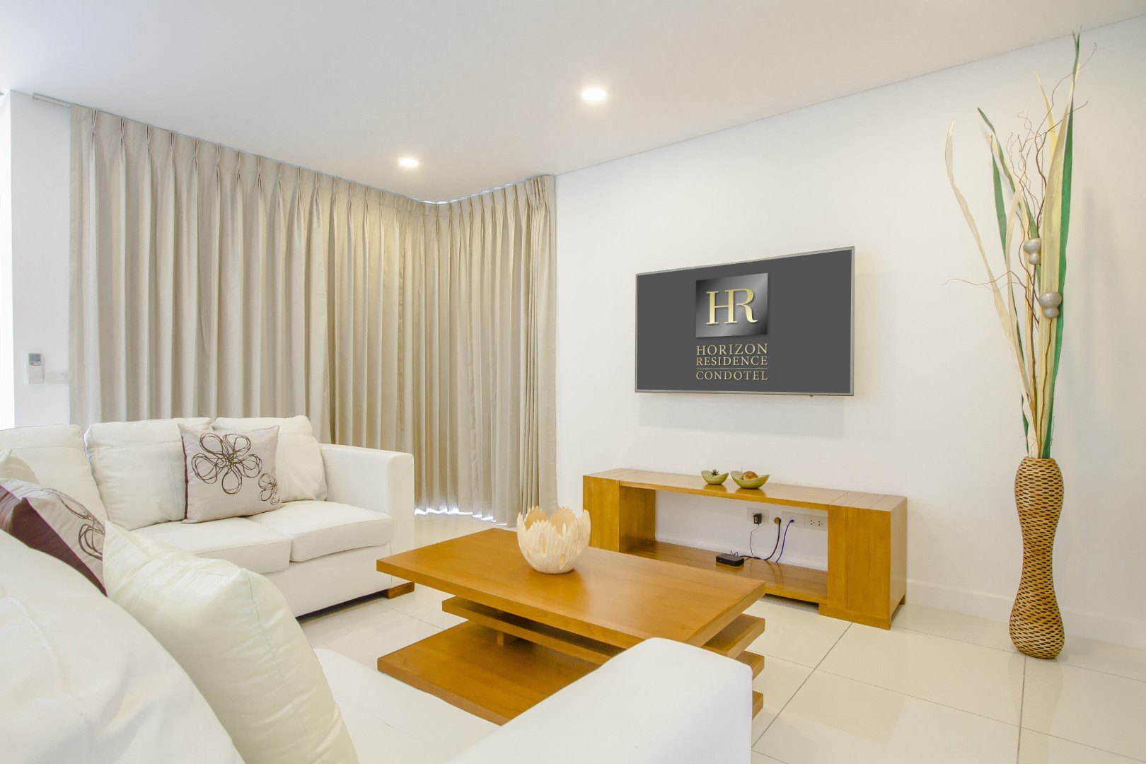 The living room of one of the two layouts