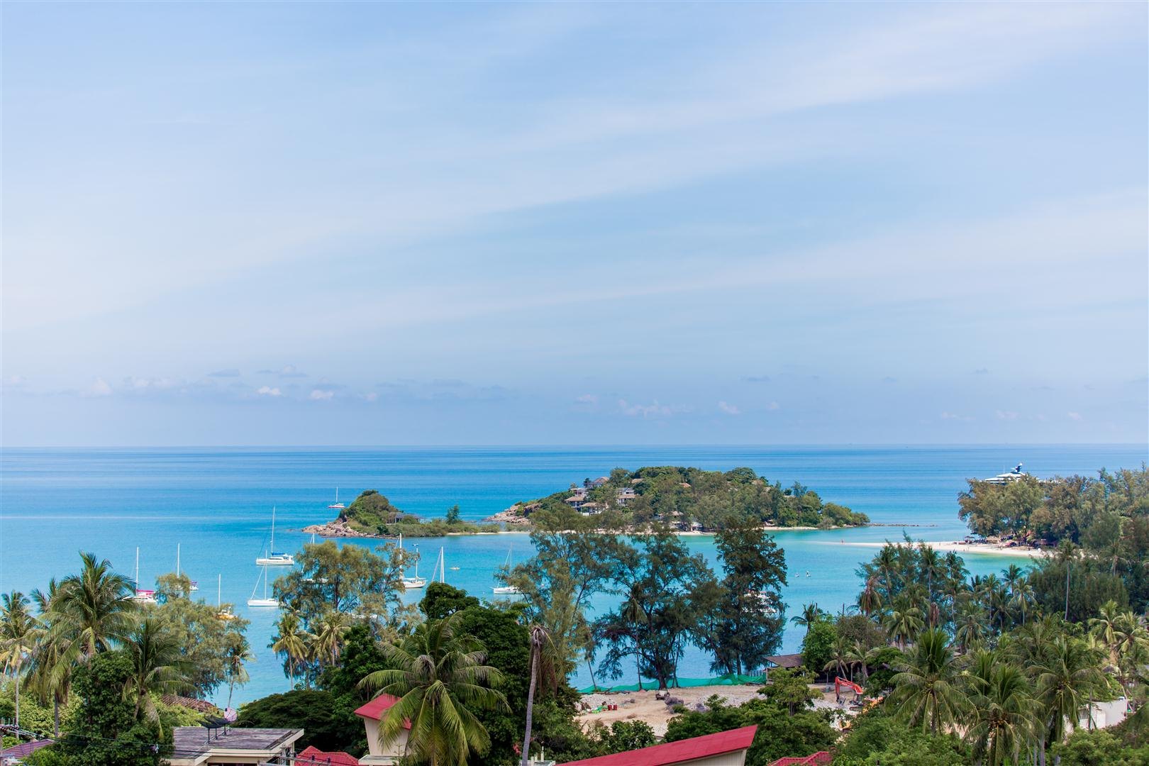 The view east over Choeng Mon bay and Koh Fan island