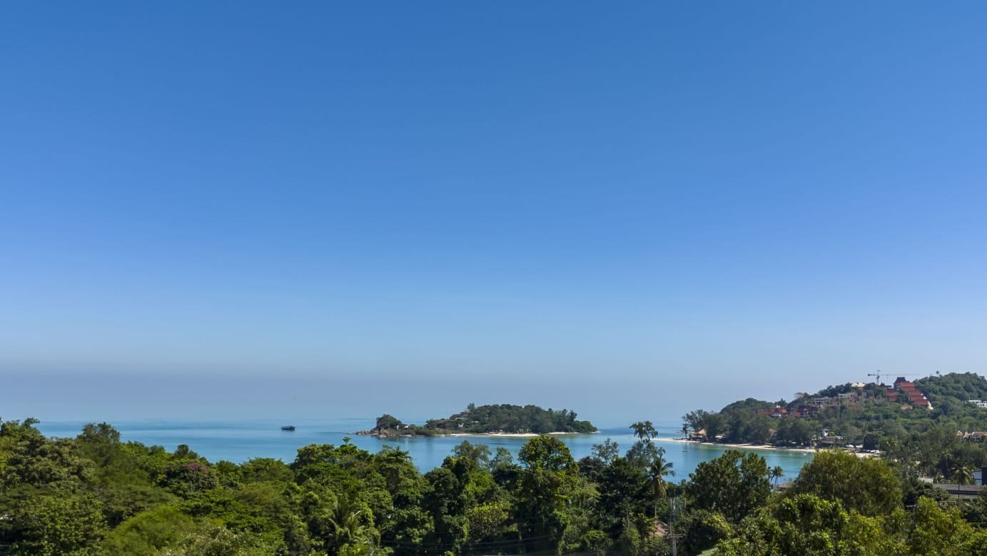 The sea view from the pool deck