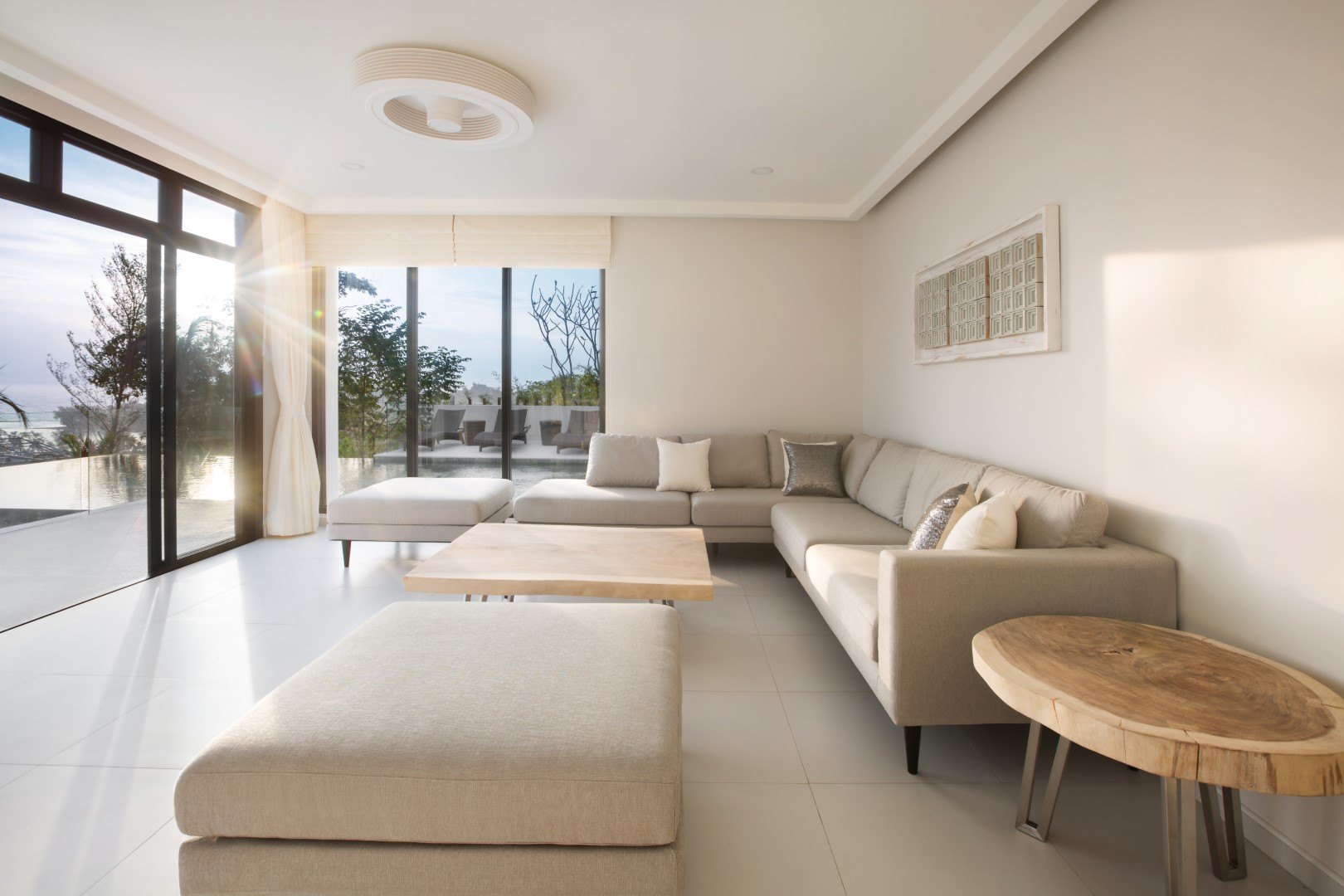 A seating area off the main living level