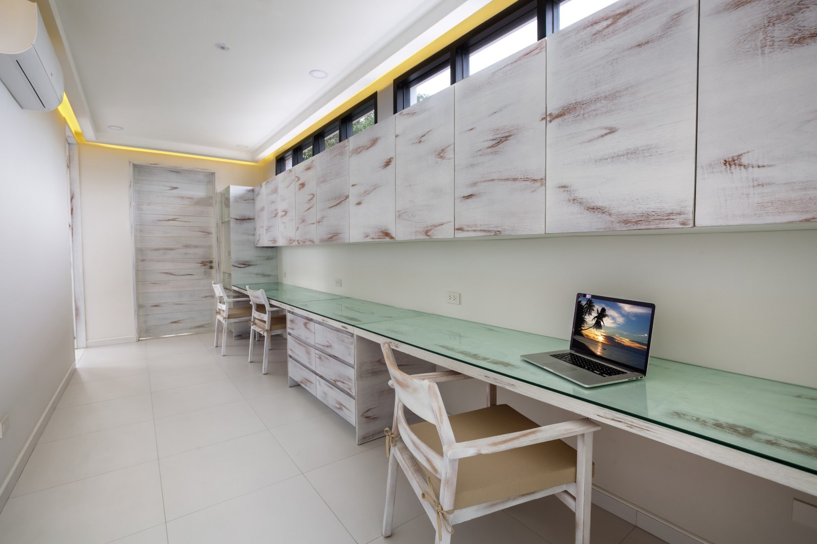 The office on the master floor