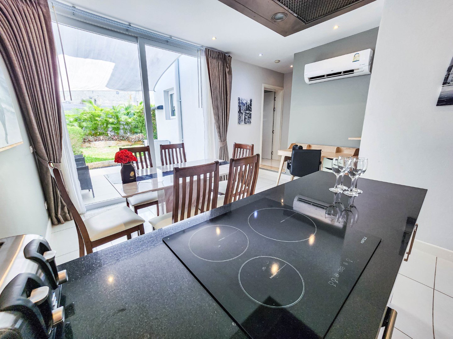 The dining table on the ground floor