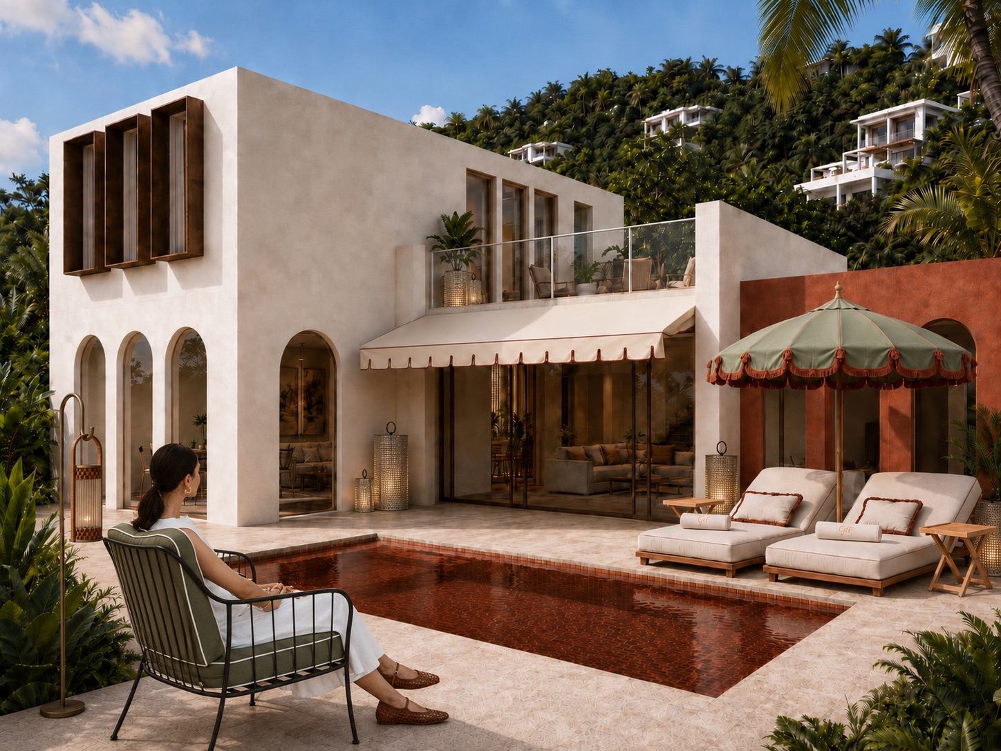 Three-bedroom sea-view pool villa with its private pool