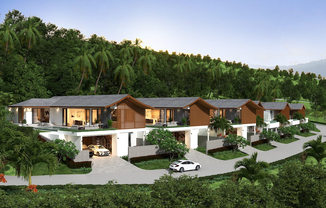 Villa exterior on the hillside