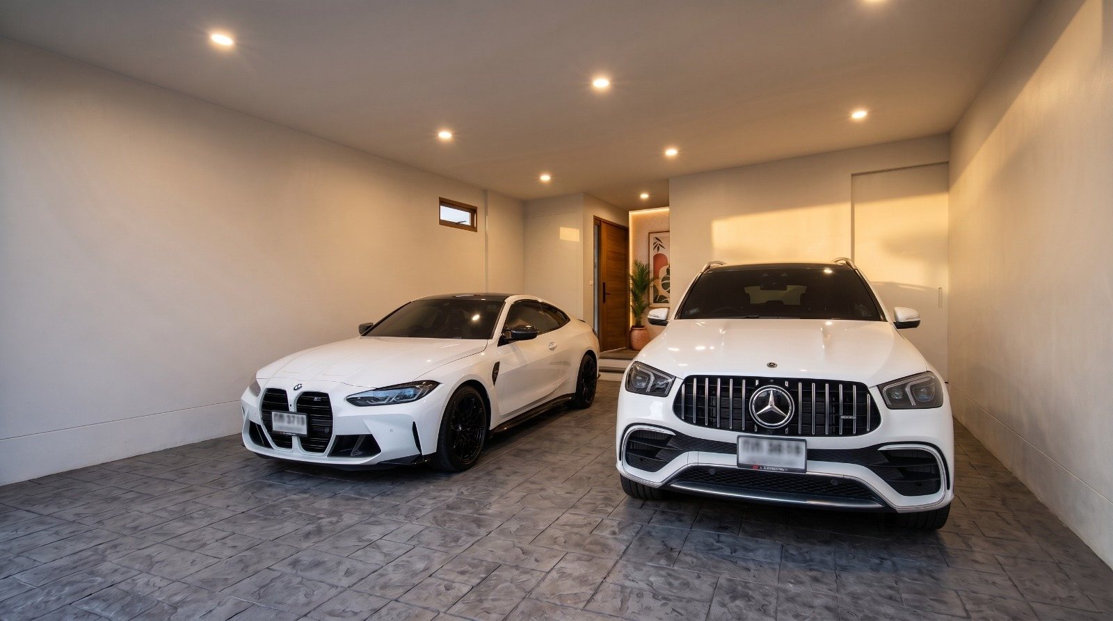 Covered parking for two cars