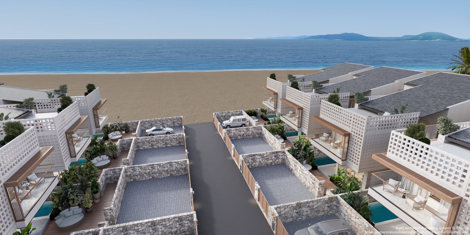 The lane from the clubhouse down to the beach
