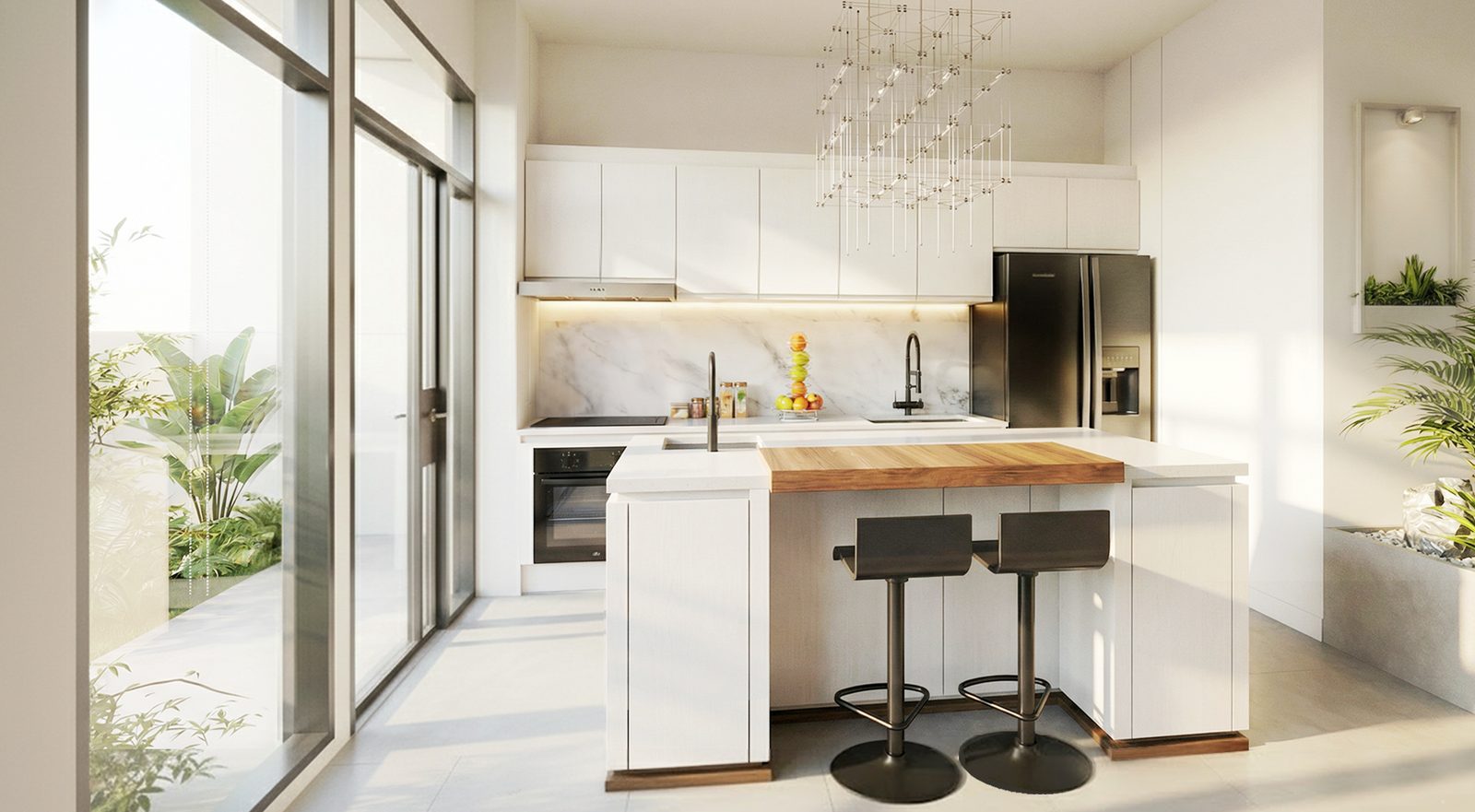 The kitchen island
