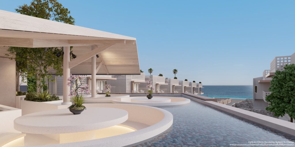 The rooftop lounge over the sea