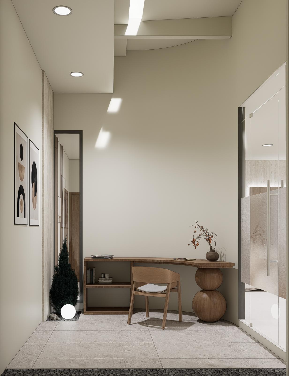 Dedicated ground-floor work room in the three-bedroom villa