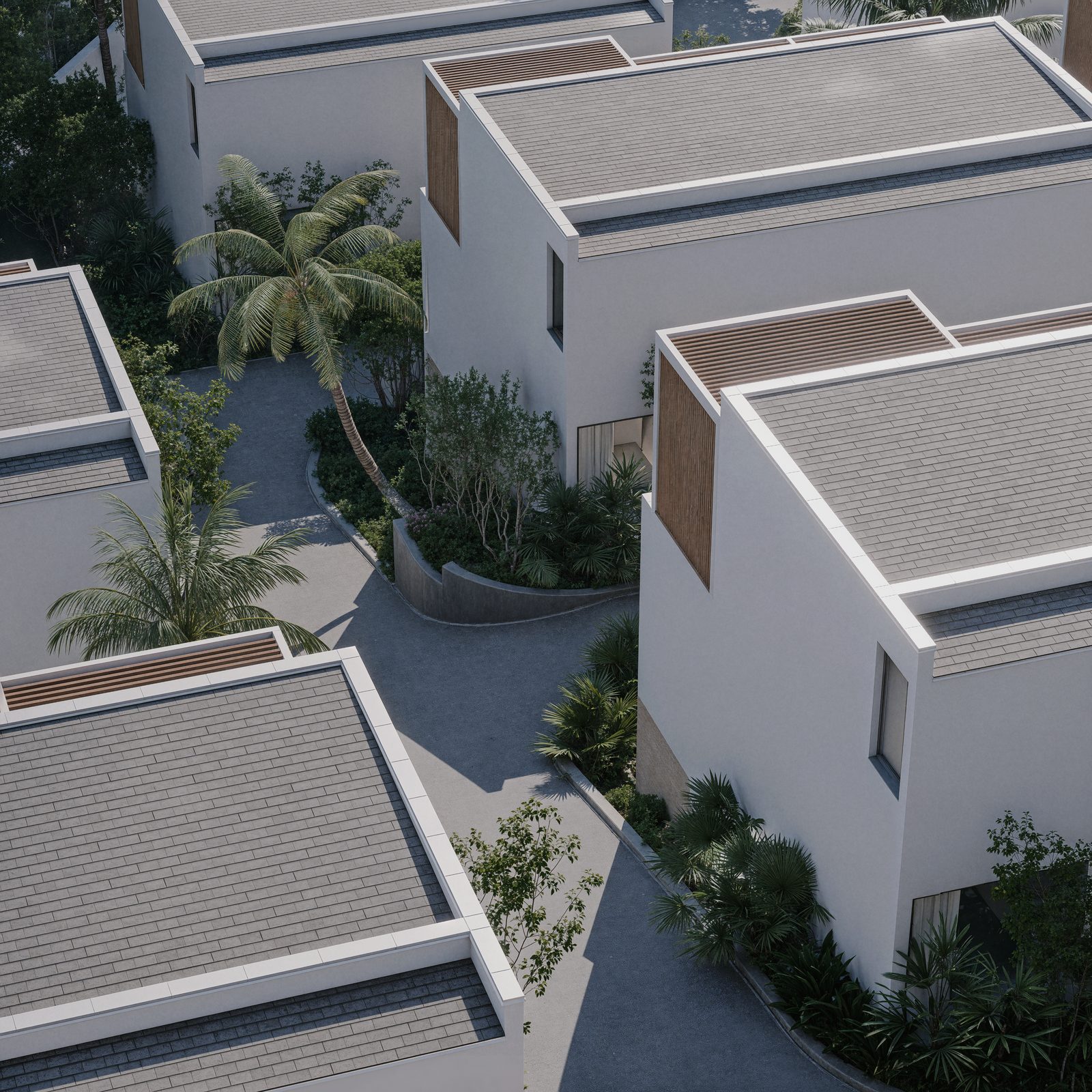 Villas with terraces