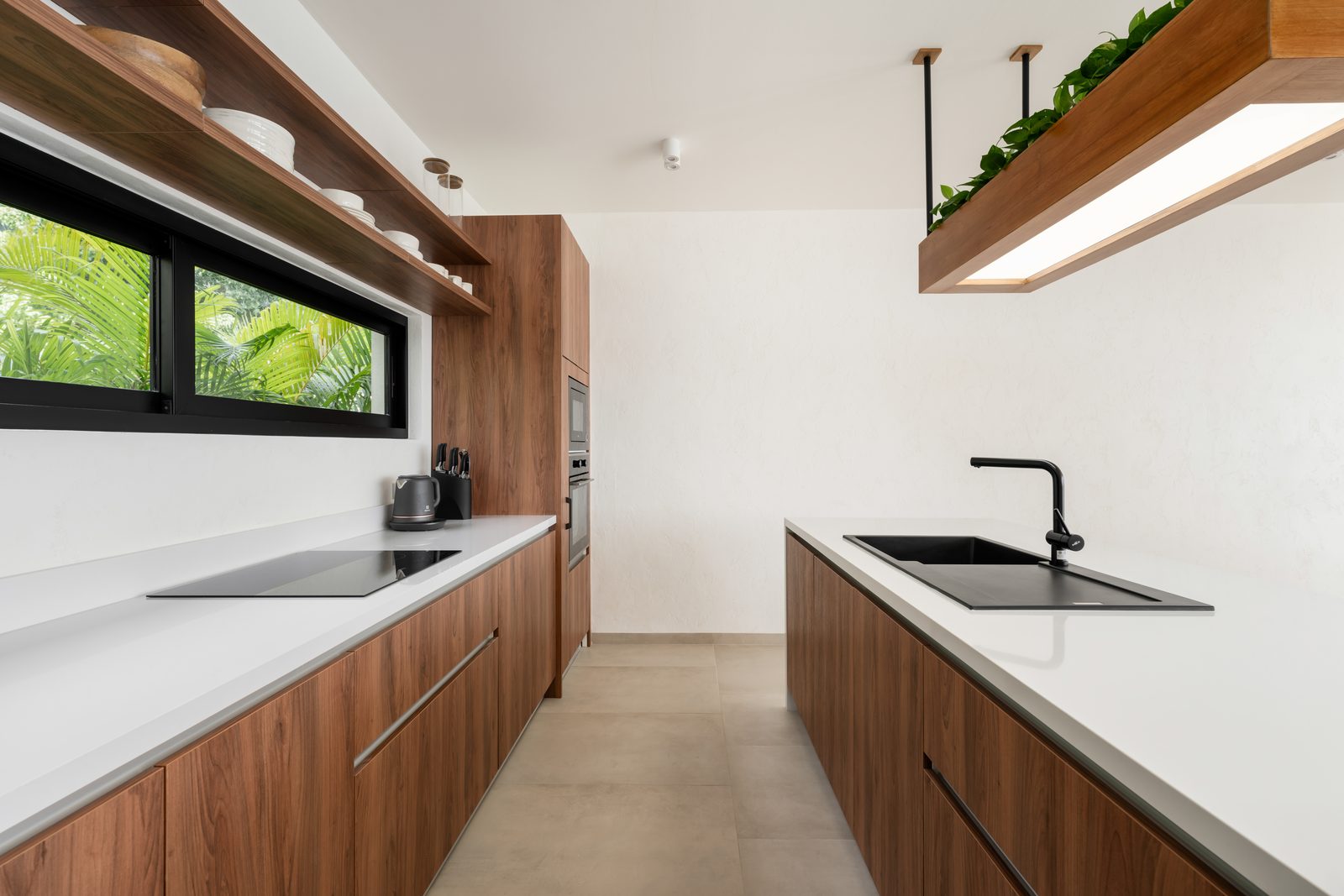 Open-plan kitchen