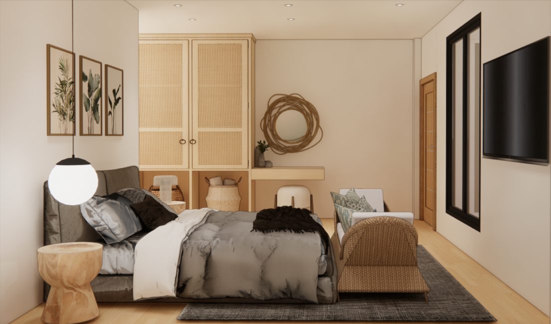 Design render: the master bedroom
