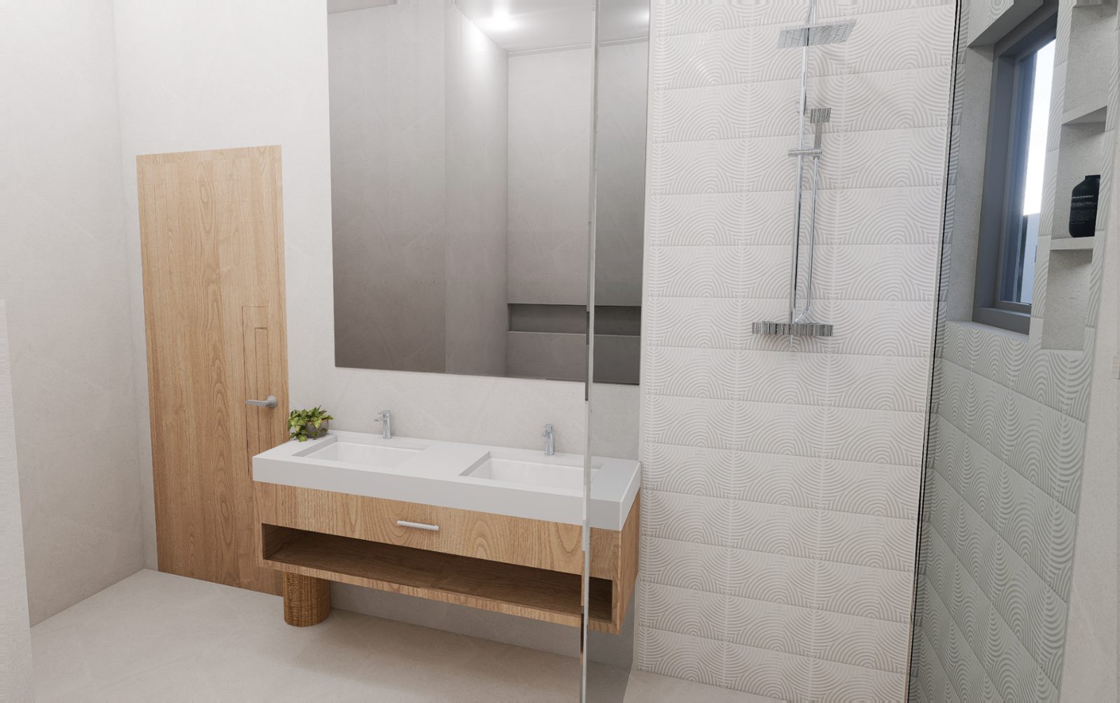 Bathroom with a walk-in shower
