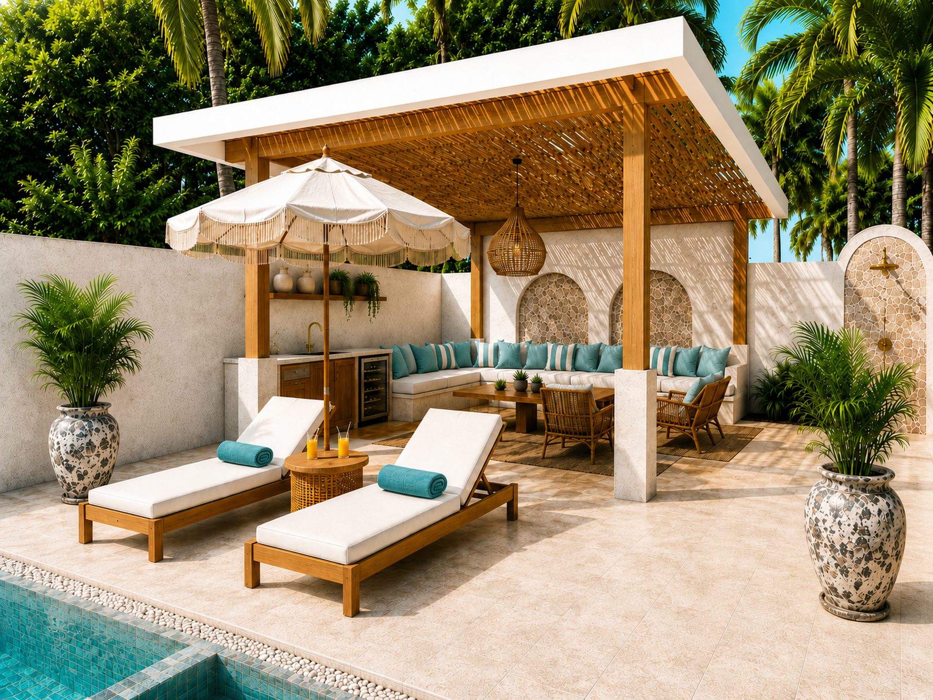 One-bedroom villa with private pool and covered sala